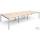 Adapt 6 Person Bench Desk | 1600mm Deep